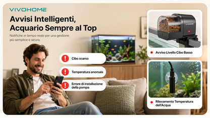 Acquario per gatti Intelligente  da 19/7.6 Litri con Controllo tramite APP, Kit di Avviamento per Acquario con Mangiatoia Automatica, Display della Temperatura, Luce LED RGB, Vasca Autopulente
