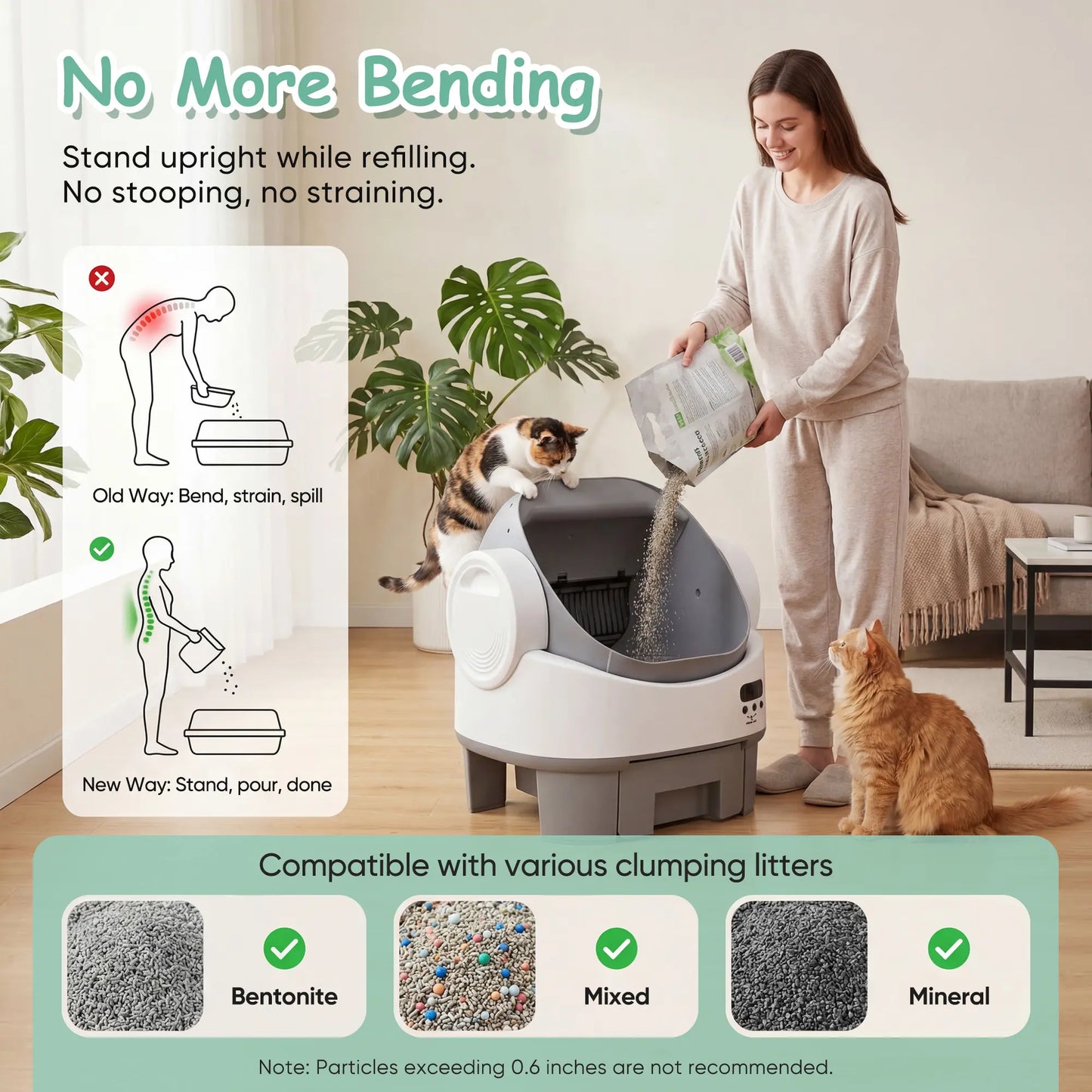 Warcat Next-Gen Automatic Open-Top Cat Litter Box - Simplified Self-Cleaning Model with 360° Safety Protection, Reliable Sensors, 8 L Capacity, App-Free Design for Seniors #Tiktokshopsummersale #Summersale, Automatic Litter Boxes, Self Cleaning Litter Box