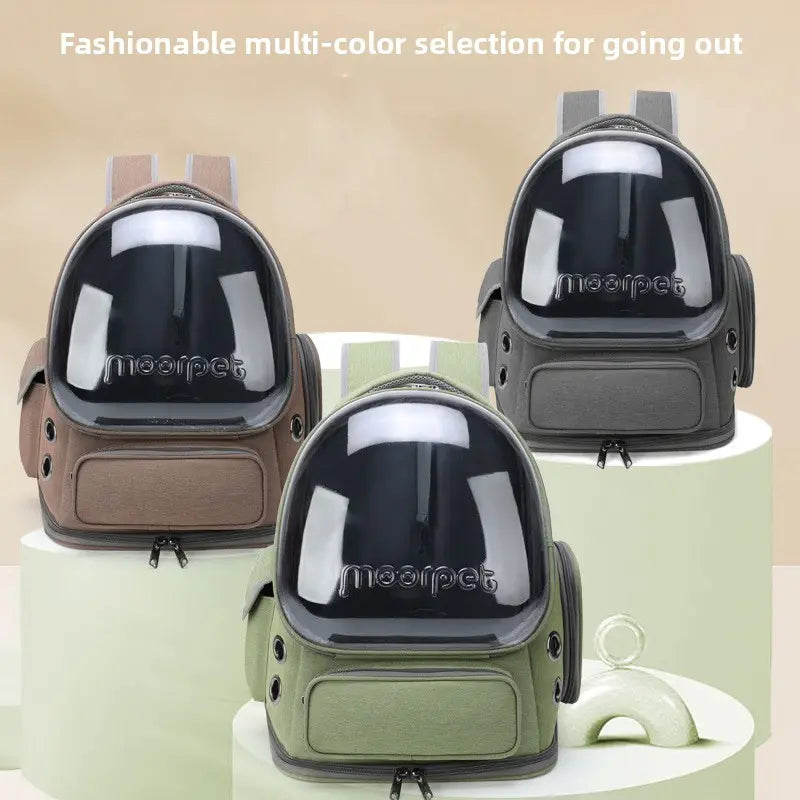 Space Capsule Pet Backpack Carrier - Breathable Mesh Backpack with Bubble Window, Portable Cat Dog Carrier for Travel, Hiking and Daily Use, Puppy Carrier