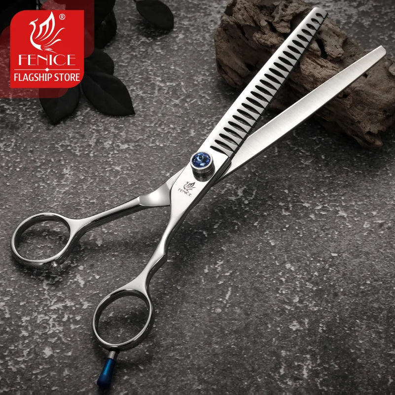 7.0/7.5/8.0 Inch Professional Dogs Positionable Chunker Grooming Scissors Thinning Shears for Dogs/Cats Thinning Rate 80%