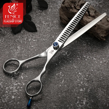 7.0/7.5/8.0 Inch Professional Dogs Positionable Chunker Grooming Scissors Thinning Shears for Dogs/Cats Thinning Rate 80%