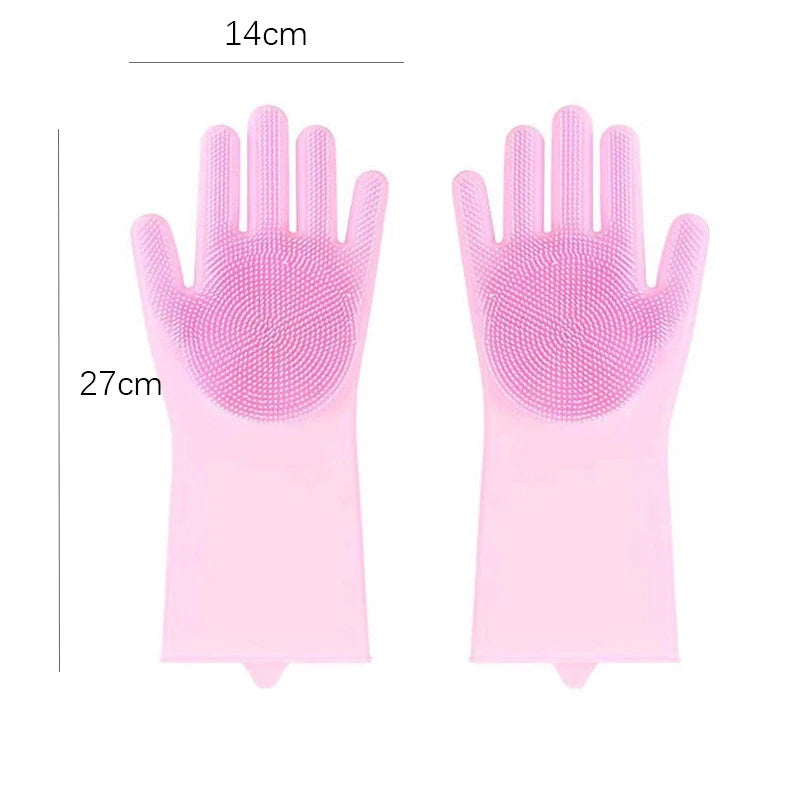 Gants De Nettoyage De Toilettage Pour Animaux De Compagnie, Pour Chien Et Chat, Shampoing De Bain, Épurateur Magique, Nettoyeur De Vaisselle, Éponge, Gant D'Épilation En Silicone