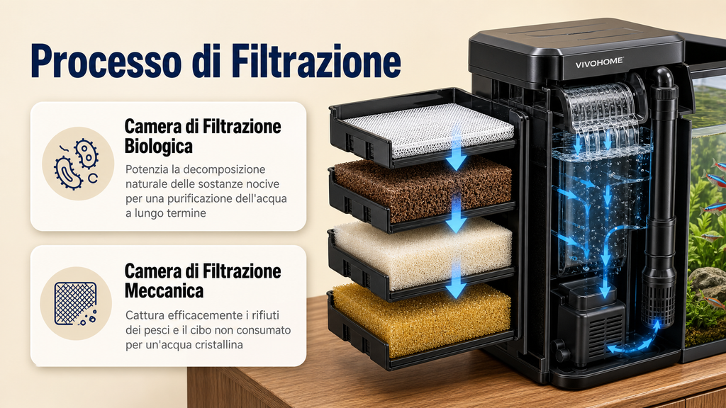 Acquario Intelligente  da 19/7.6 Litri con Controllo tramite APP, Kit di Avviamento per Acquario con Mangiatoia Automatica, Display della Temperatura, Luce LED RGB, Vasca Autopulente