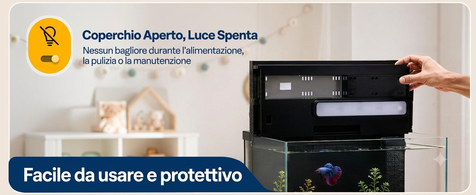 Acquario Intelligente  da 19/7.6 Litri con Controllo tramite APP, Kit di Avviamento per Acquario con Mangiatoia Automatica, Display della Temperatura, Luce LED RGB, Vasca Autopulente