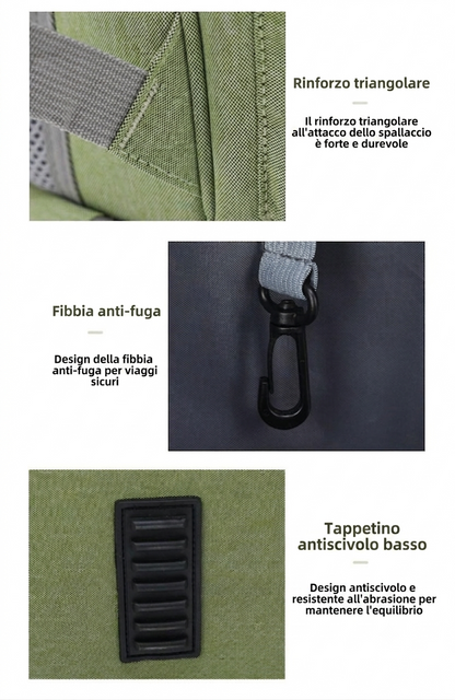 Zaino Trasportino per Animali Domestici a Capsula Spaziale – Traspirante in Rete con Oblò Trasparente, Portatile per Gatti e Cani Piccoli per Viaggi, Trekking e Uso Giornaliero