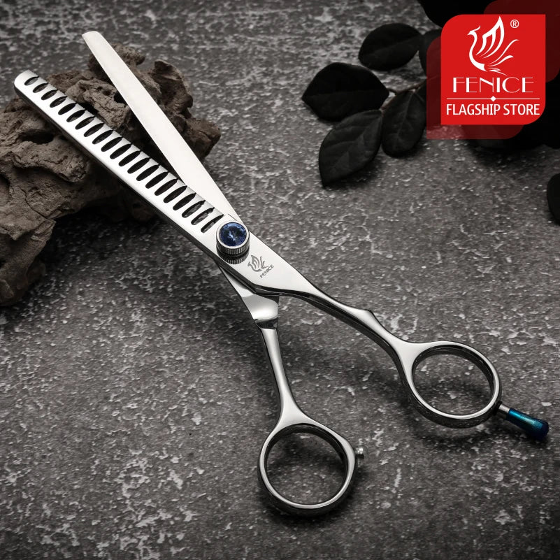 7.0/7.5/8.0 Inch Professional Dogs Positionable Chunker Grooming Scissors Thinning Shears for Dogs/Cats Thinning Rate 80%