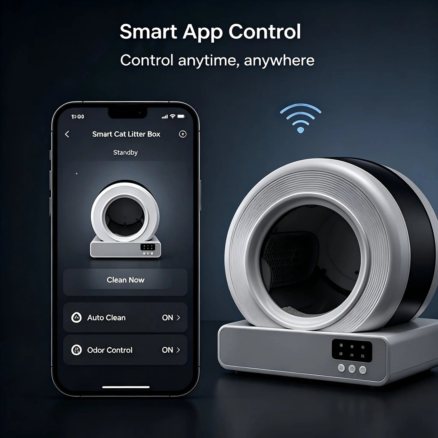 【 Self Cleaning Litter Box】Pawtech Stainless Steel Smart Low-Noise Auto-Cleaning Cat Litter Box (60L) - 2.4G Wifi App-Controlled, Equipped with Smart Sensors, Safety Protection, Easy Maintenance #Catlitterbox#Smartlitterbox#Petessentials#Catlovers Campin