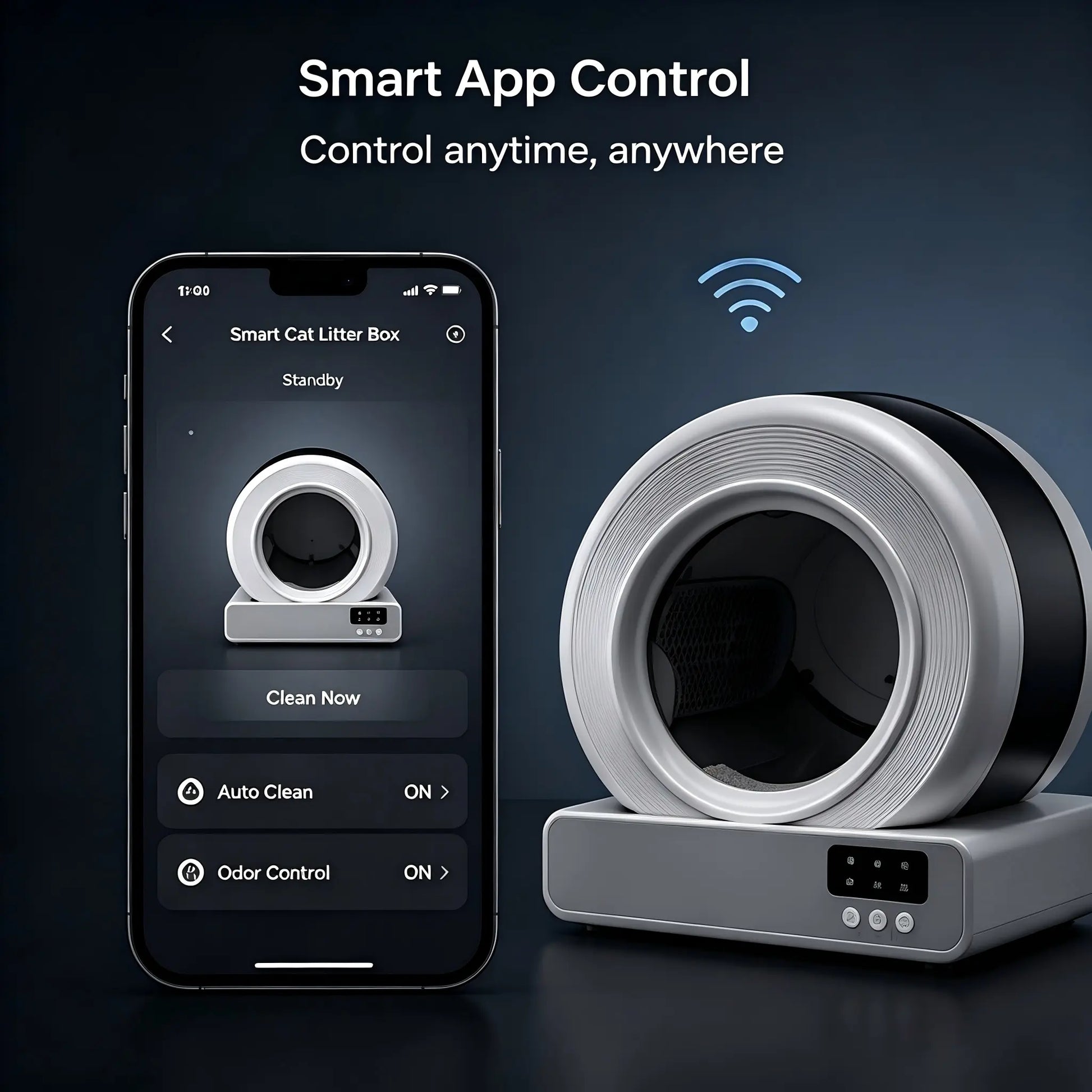 【 Self Cleaning Litter Box】Pawtech Stainless Steel Smart Low-Noise Auto-Cleaning Cat Litter Box (60L) - 2.4G Wifi App-Controlled, Equipped with Smart Sensors, Safety Protection, Easy Maintenance #Catlitterbox#Smartlitterbox#Petessentials#Catlovers Campin