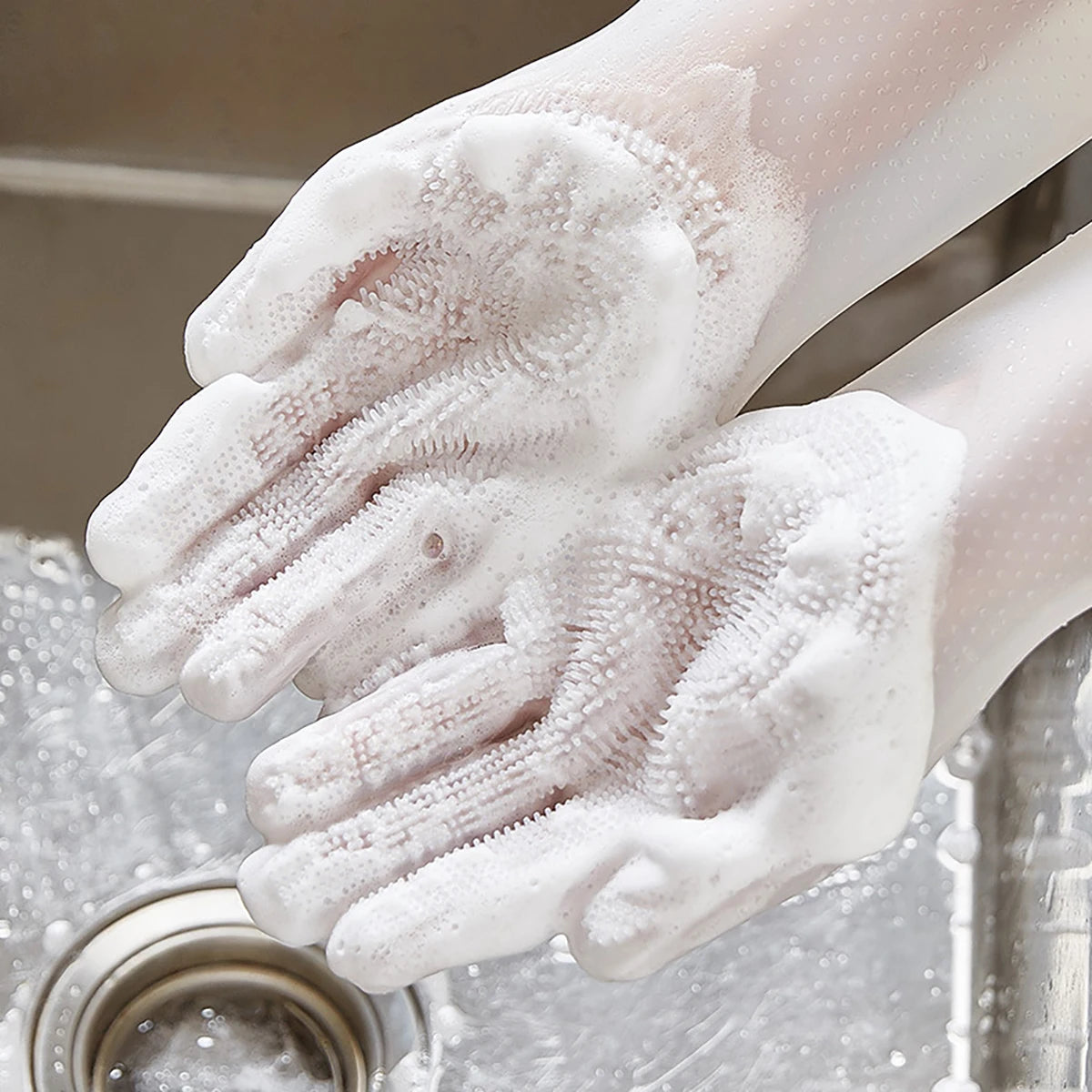 Gants De Nettoyage De Toilettage Pour Animaux De Compagnie, Pour Chien Et Chat, Shampoing De Bain, Épurateur Magique, Nettoyeur De Vaisselle, Éponge, Gant D'Épilation En Silicone