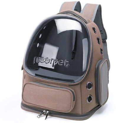 Space Capsule Pet Backpack Carrier - Breathable Mesh Backpack with Bubble Window, Portable Cat Dog Carrier for Travel, Hiking and Daily Use, Puppy Carrier