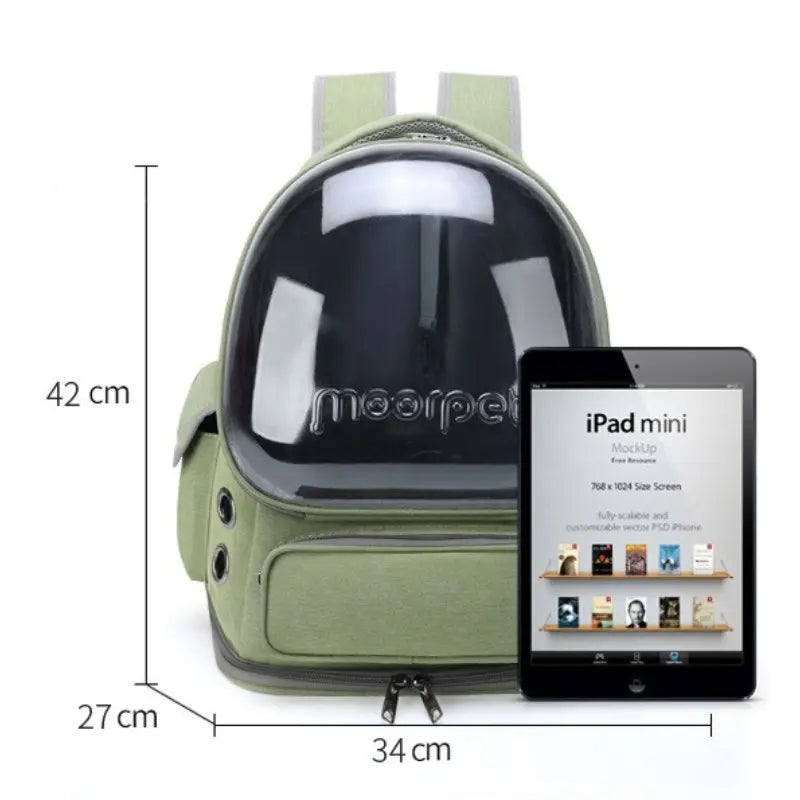 Space Capsule Pet Backpack Carrier - Breathable Mesh Backpack with Bubble Window, Portable Cat Dog Carrier for Travel, Hiking and Daily Use, Puppy Carrier