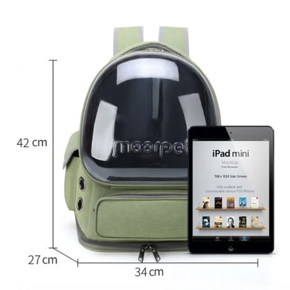 Space Capsule Pet Backpack Carrier - Breathable Mesh Backpack with Bubble Window, Portable Cat Dog Carrier for Travel, Hiking and Daily Use, Puppy Carrier